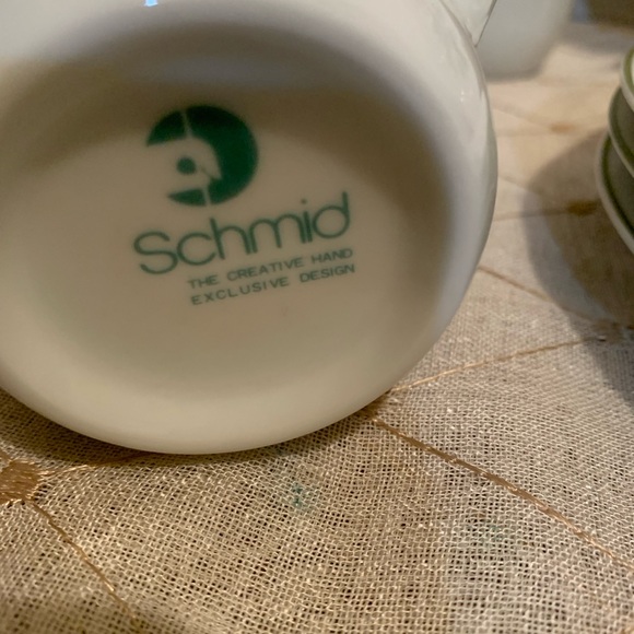 8 pc mug and desert plate set with blueberry motif - Picture 9 of 9